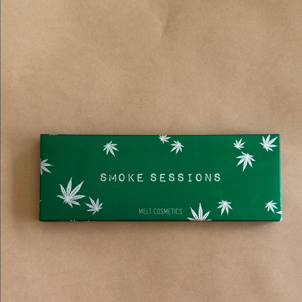 Melt Cosmetics Smoke Sessions Palette in Green with White Leaf Accents
